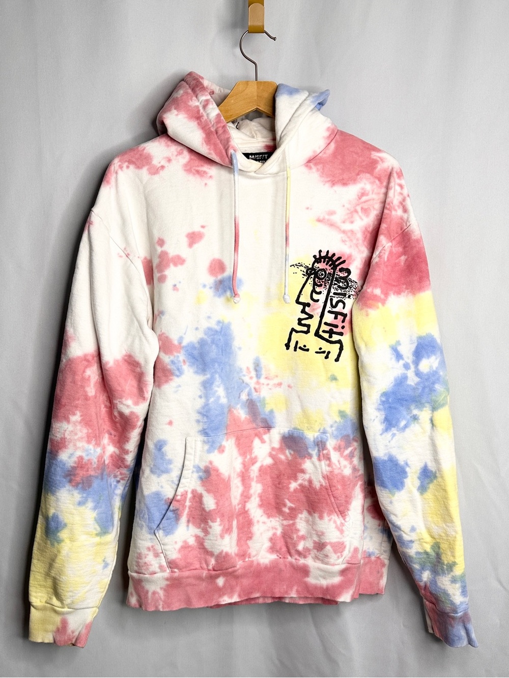 Urban Outfitters M/SF/T Tie Dye Graphic Heavyweight Hoodie Sweatshirt Small